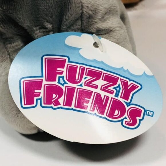 New Lot of 4 Fuzzy Friends Plush Stuffed Animal Toy Elephant Frog Dog Giraffe - Picture 8 of 8